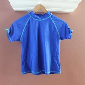 L.L. Bean Girls Short Sleeve Sun Shirt, Rash guard UPF 50+ Med 10-12